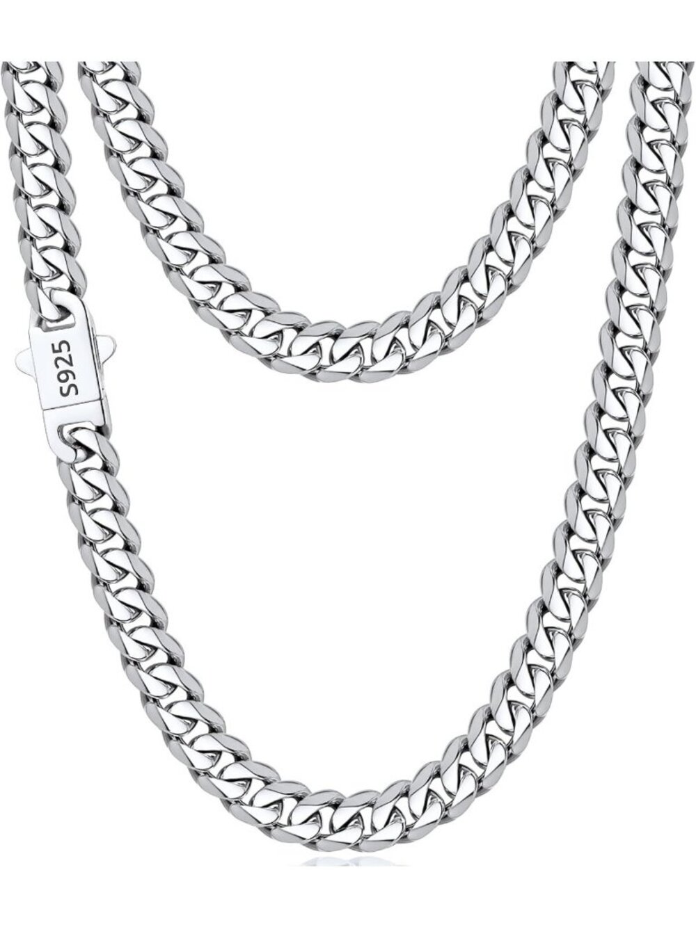 Men's 7mm Cuban Link Chain Necklace - 18K Gold Plated, Durable Stainless Steel